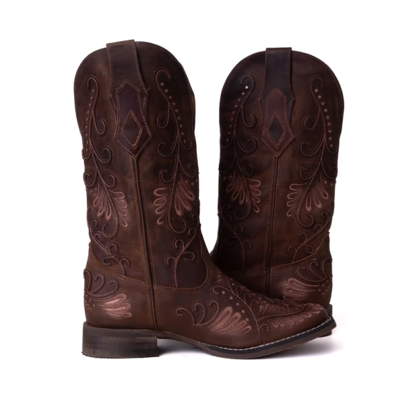 BOTA FEMININA GOYAZES - 243201/ CF - DALLAS TABACO/ SOLADO TEXANA II - FLEX - Image 3