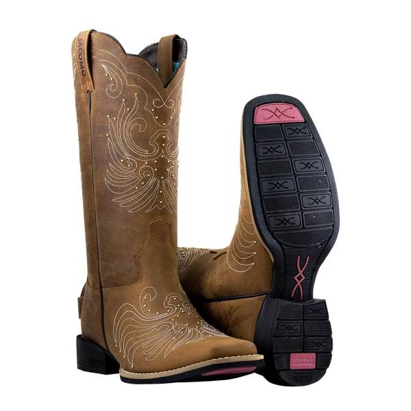 Bota Country Feminina Blaqueada- Jácomo- Crazy Amêndoa - 1141/UFA