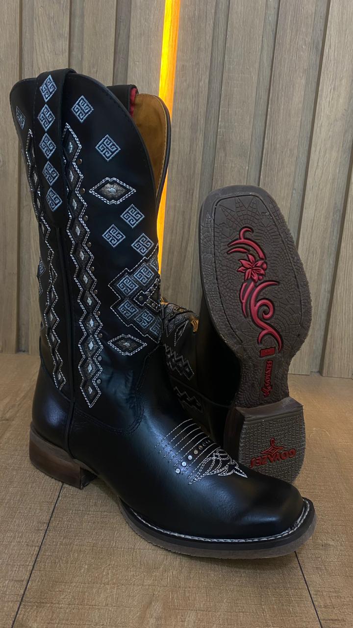 BOTA TEXANA GOYAZES FEMININA MUSTANG PRETO 253203- CF